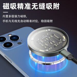 Double sided transparent magnetic wireless charger